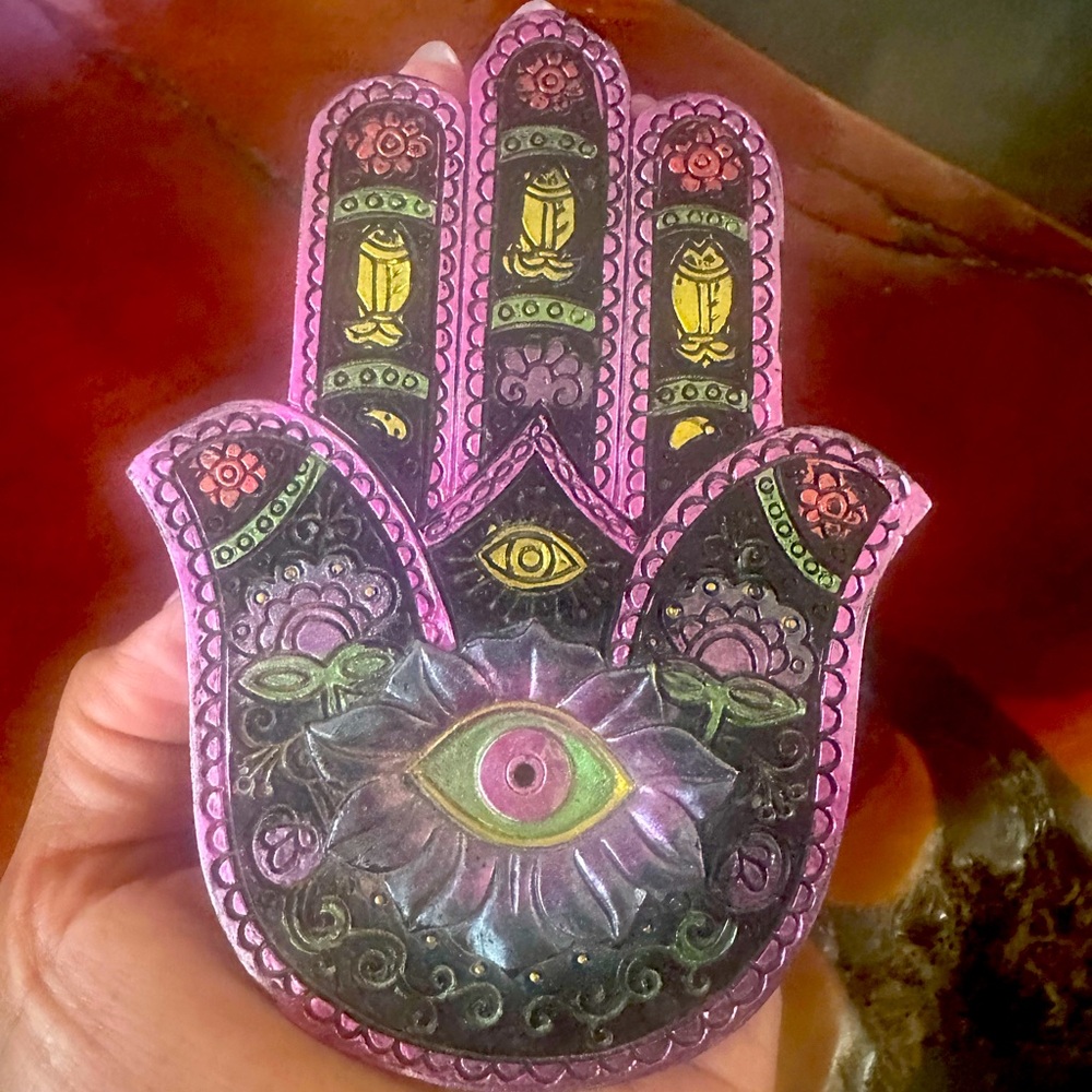 Hamsa or Fatima’s hand incense holder